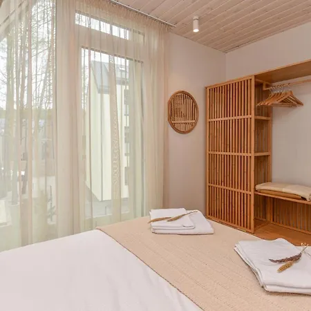 Ferienhaus Jaukus Pajurio Namelis Boho House Su Baseinu